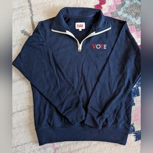 Solid & Striped Quarter-Zip Sweater